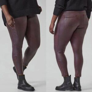 ✰ athleta burgundy gleam delancey moto tight leggings ✰